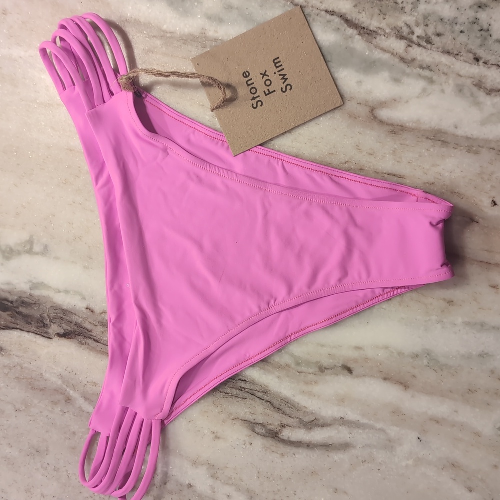 Stone Fox Swim Pink Enzo Bikini Bottoms XL